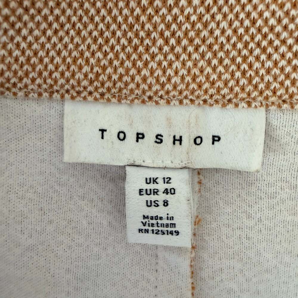 Topshop Beige Unstructured Blazer Raw Hem Minimalist Layering Jacket - Picture 3 of 8